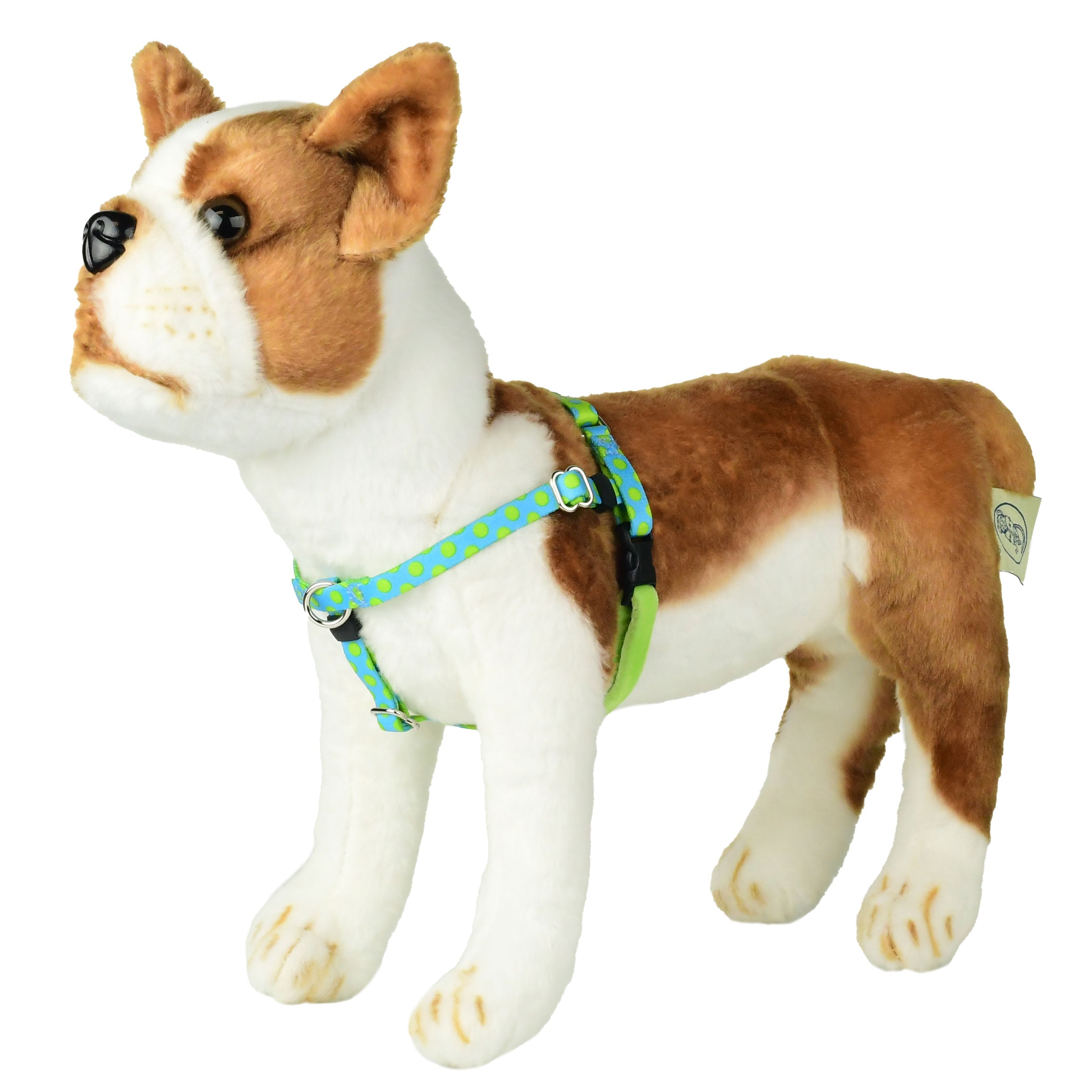 XXSmall Blue & Green Polka Freedom No-Pull Harness 13"-16" Chest