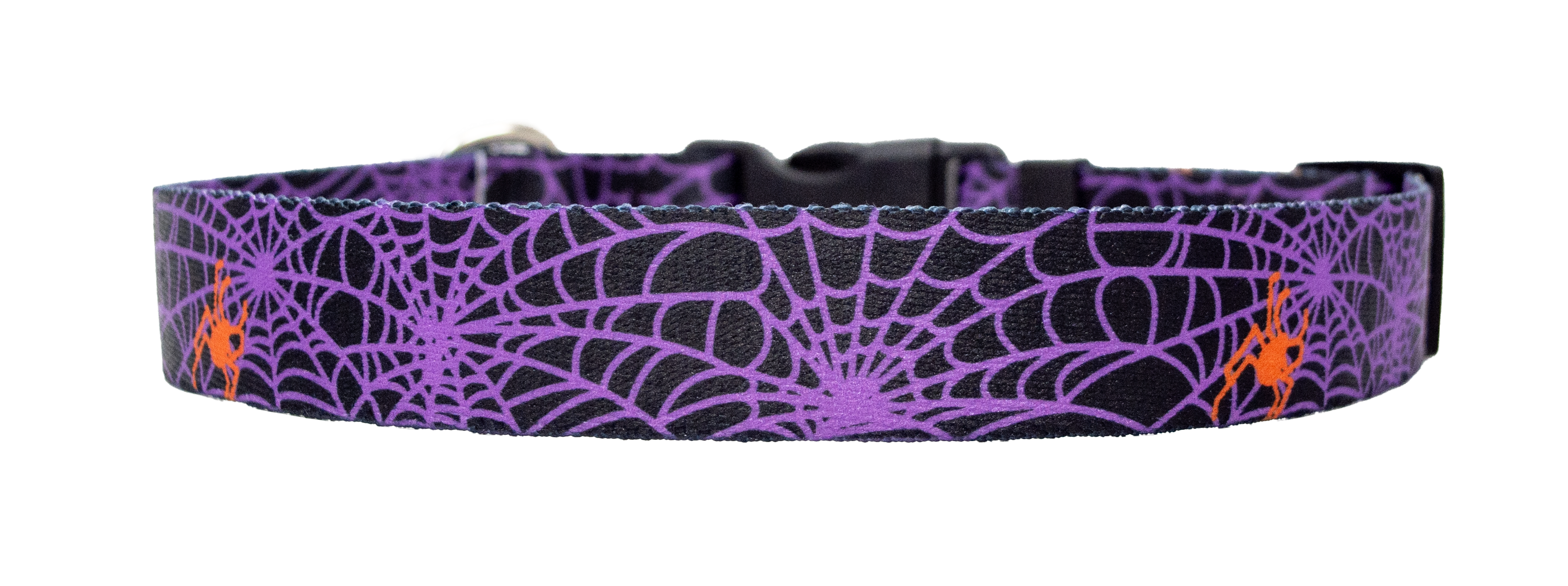Spider Web Purple Dog Collar
