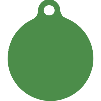 Lime Argyle HD Dog ID Tag
