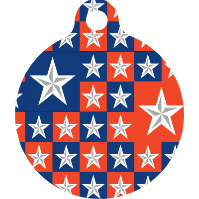 Colonial Stars HD Dog ID Tag
