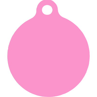 Pink Camo HD Dog ID Tag